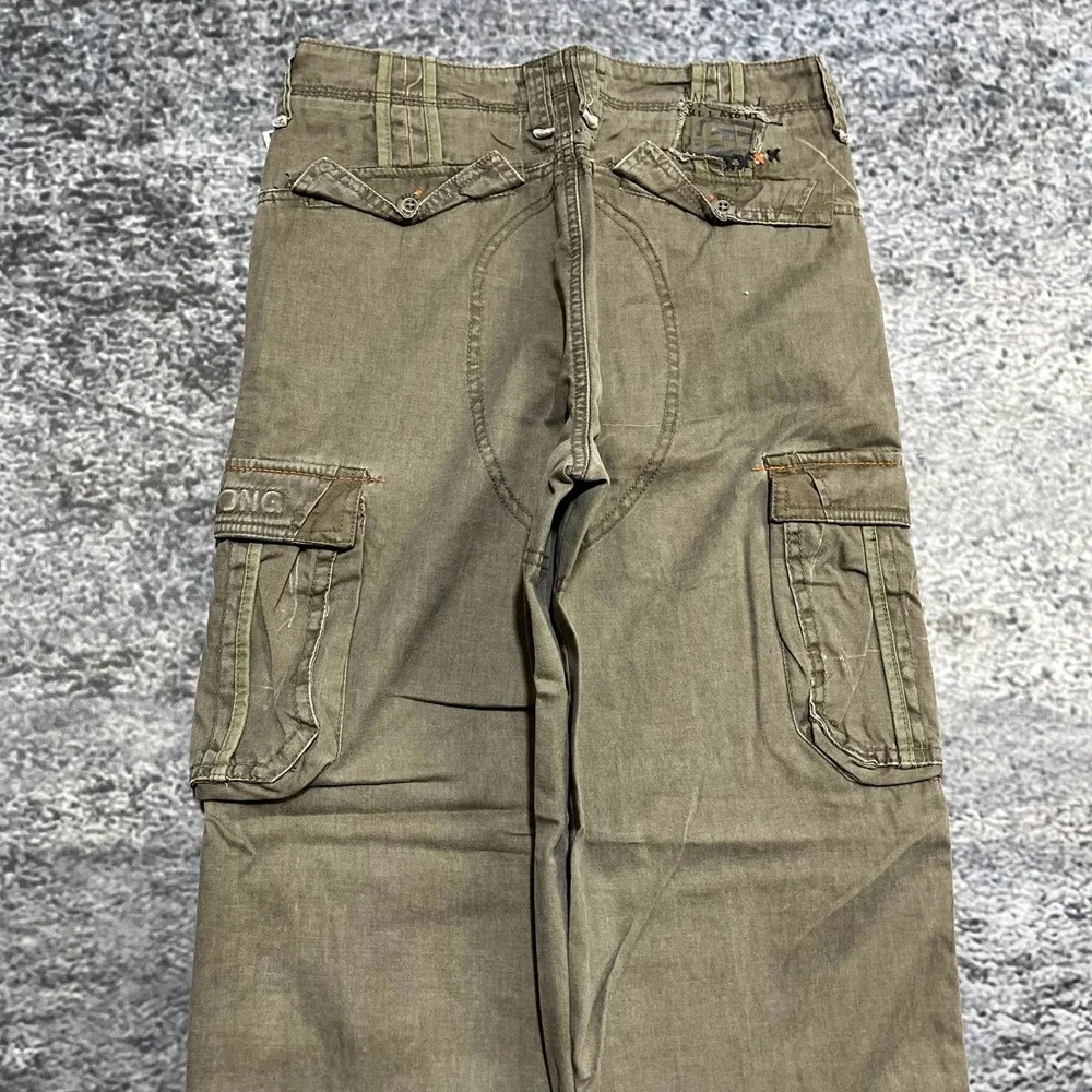 NWT Billabong Cargo Pants 31x30‎ Brown Baggy Wide Leg Surf Skater Vintage Y2K